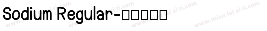 Sodium Regular字体转换